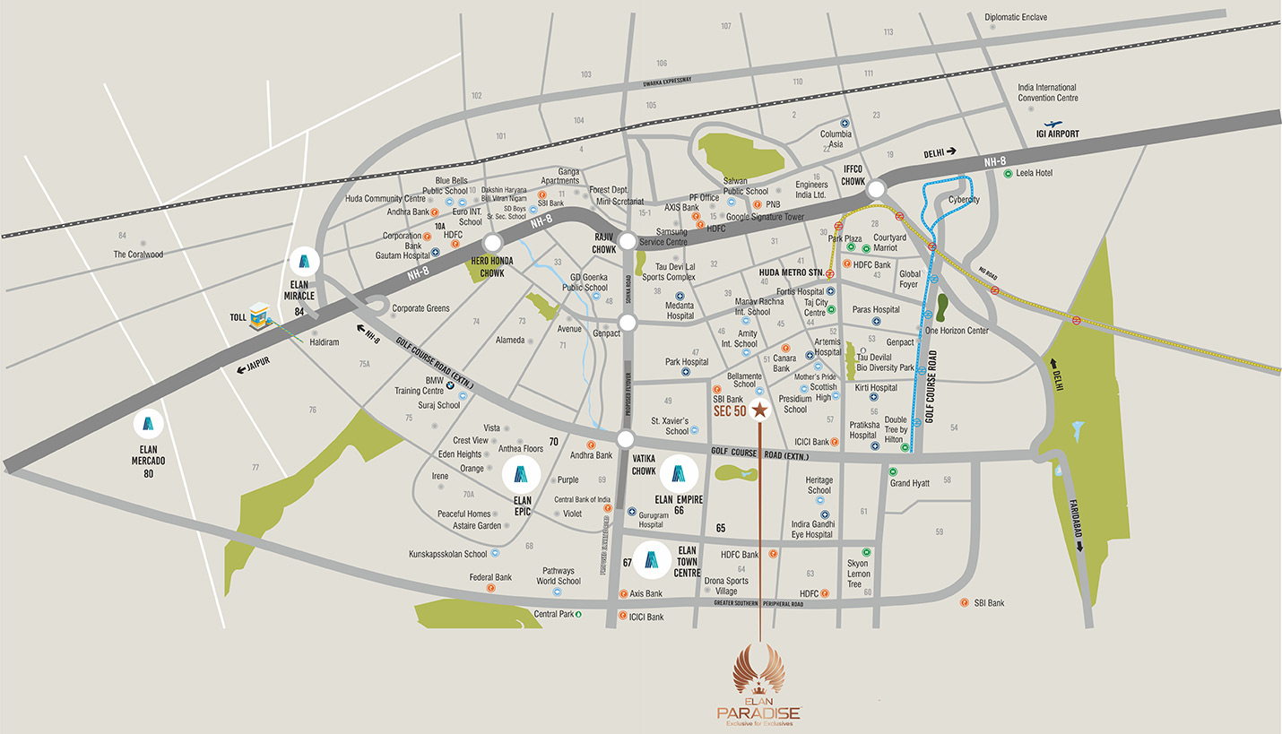 Elan Fashion Boulevard Location Map